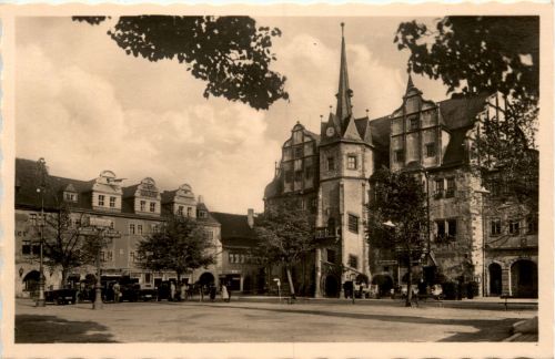 Saalfeld/Saale - Rathaus u. Marktplatz