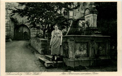 Schwarzburg i. Thür. - Am Brunnen vor dem Tore