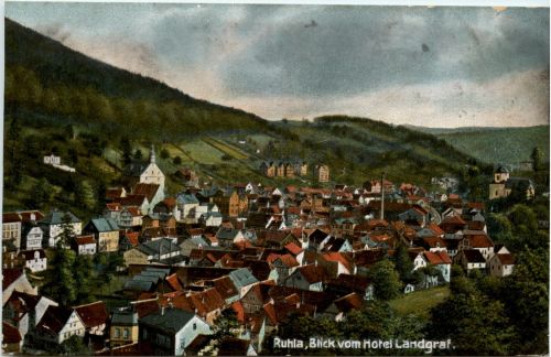 Ruhla/Thür. - Blick vom Hotel Landgraf