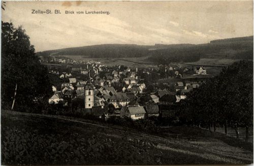 Zella-Mehlis/Thür. - Zella-St. Bl. - Blick vom Lerchenberg