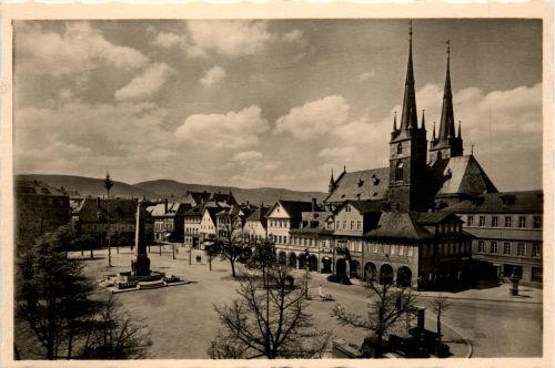 Saalfeld/Saale - Markt mit Johanniskirche