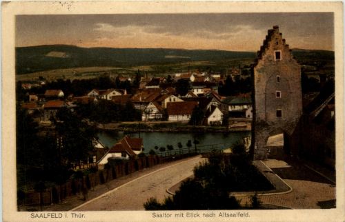 Saalfeld/Saale - Saaltor mit Blick nach Altsaalfeld