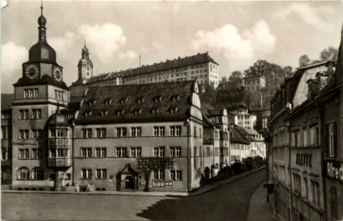 Rudolstadt/Thür. - Rathaus und Schloss Heidensburg