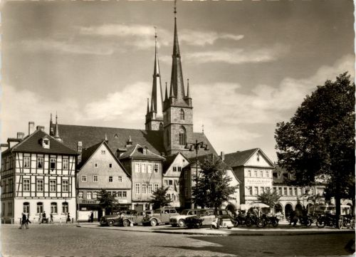 Saalfeld/Saale - Markt mit St. Johanniskirche