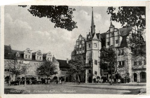 Saalfeld/Saale - Rathaus und Marktplatz