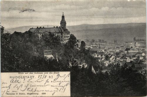 Rudolstadt/Thür. - Blick auf das Schloss und die Stadt