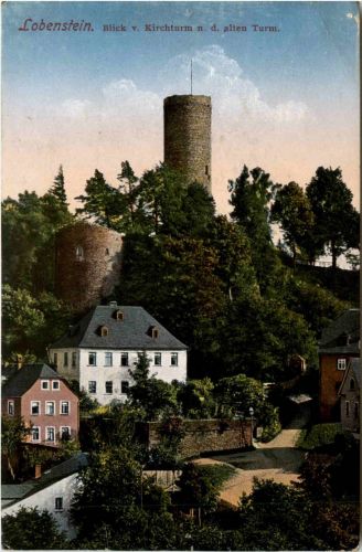 Lobenstein/Thür. - Blick v. Kirchturm n.d. alten Turm