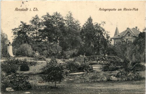Arnstadt/Thür. - Anlagenpartie am Alexis-Platz