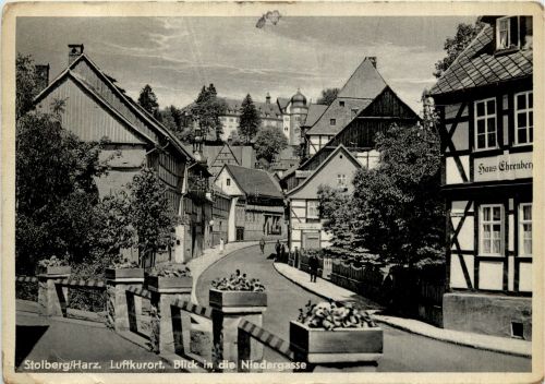 Stolberg/Harz . Blick in die Niedergasse