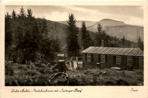 Zella-Mehlis - Oberhof - Berggaststätte Veilchenbrunn mit Spitziger Berg