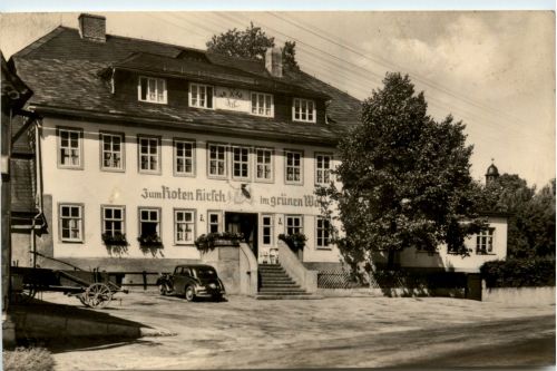Saalfeld- Hoheneiche über Saalfeld-Gasthaus zum roten Hirsch