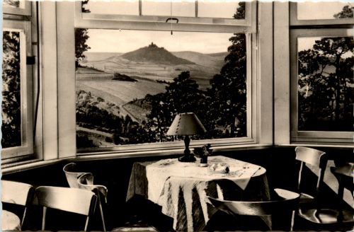 Arnstadt/Thür. - HO-Berggasthaus Alteburg - Blick zur Wachsenburg