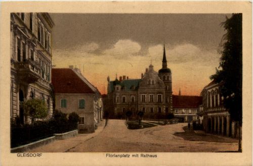 Gleisdorf/Steiermark - Florianplatz mit Rathaus