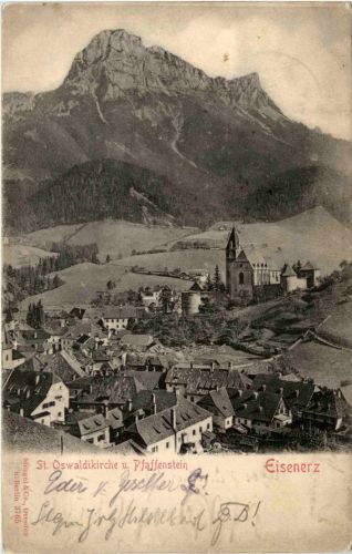 Eisenerz/Steiermark - St. Oswaldikirche u. Pfaffenstein