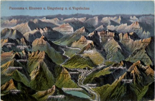 Eisenerz/Steiermark - Panorama a.d.Vogelschau