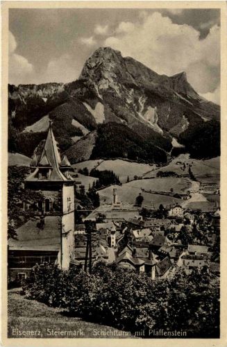 Eisenerz/Steiermark - Schichtturm mit Pfaffenstein