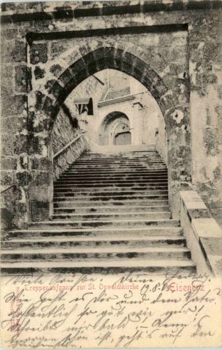 Eisenerz/Steiermark - Treppenaufgang zur St. Oswaldkirche
