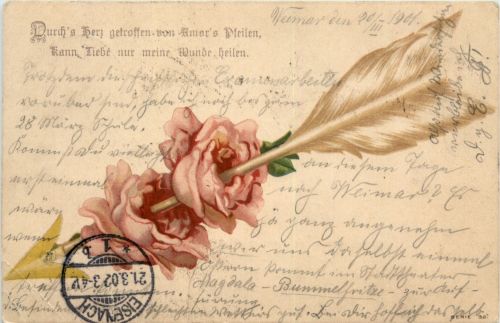 Pfeil mit Rosen