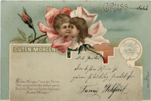 Kind mit Blume - Guten Morgen
