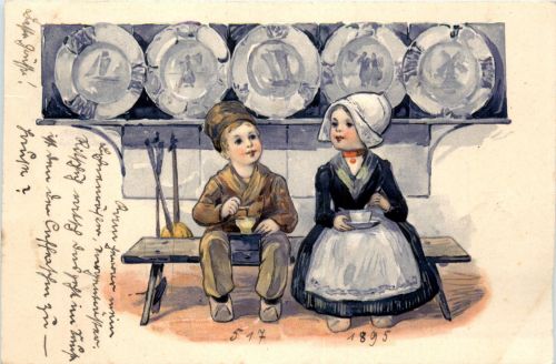 Kinder in Holländischer Tracht