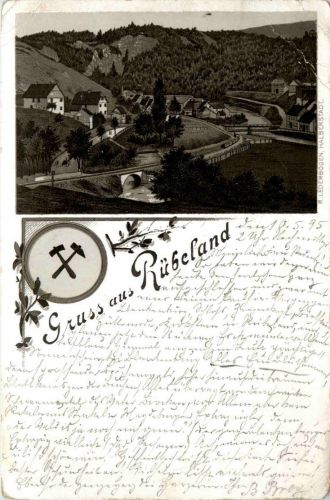 Gruss aus Rübeland - Litho 1896