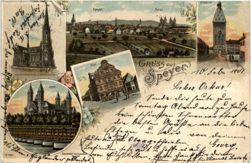 Gruss aus Speyer - Litho