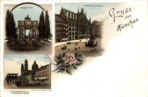 Gruss aus München - Litho