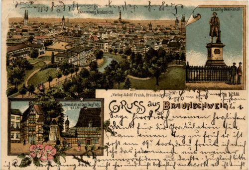 Gruss aus Braunschweig - Litho
