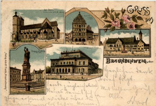 Gruss aus Braunschweig - Litho