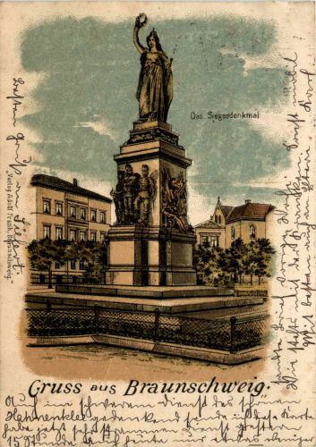 Gruss aus Braunschweig - Litho