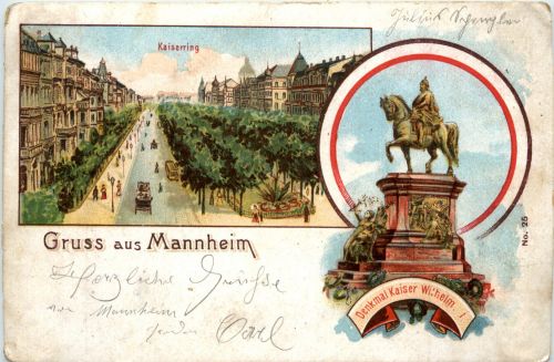 Gruss aus Mannheim - Litho