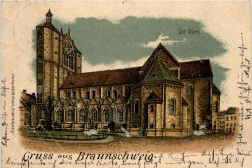 Gruss aus Braunschweig - Litho