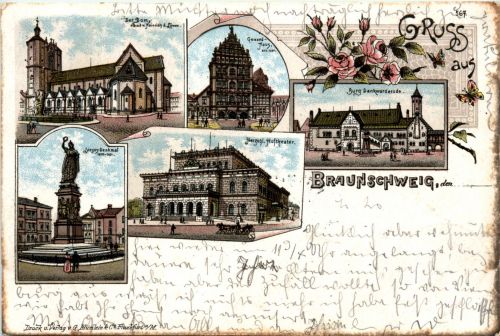 Gruss aus Braunschweig - Litho