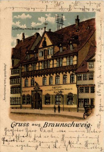 Gruss aus Braunschweig - Litho - Schiffmumme Brauerei