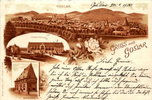 Gruss aus Goslar - Litho