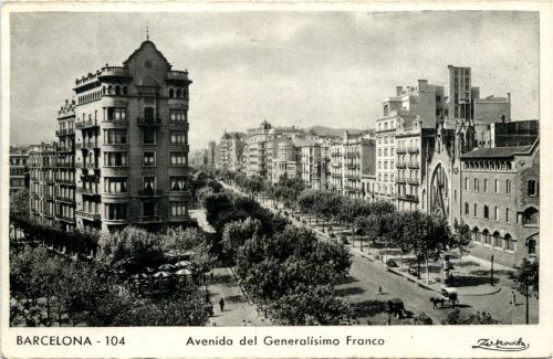 Barcelona - Avenida del Generalisimo Franco