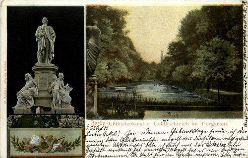 Berlin - Göthedenkmal - Litho