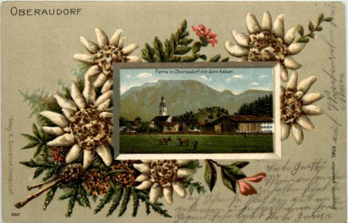 Oberaudorf - Litho - Prägekarte