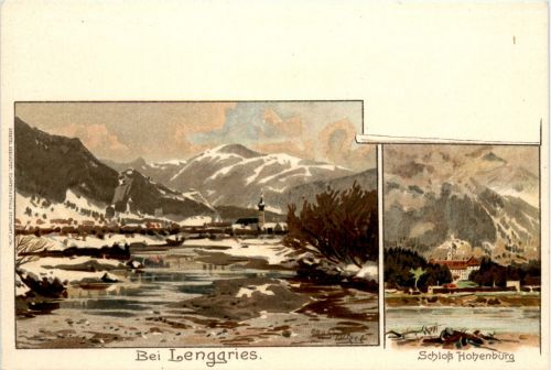Lenggries - Schloss Hohenburg - Litho