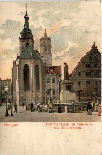 Stuttgart - Alter Schlossplatz - Reliefkarte