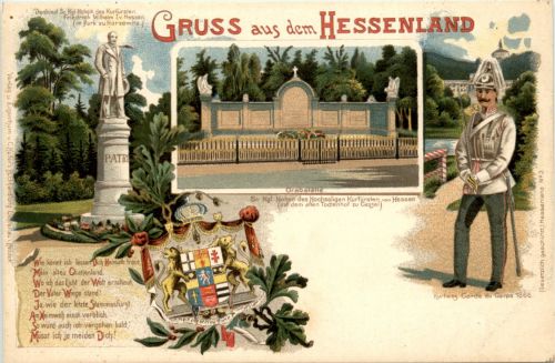 Gruss aus dem Hessenland - Litho