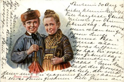 Gruss aus Hessen - Litho