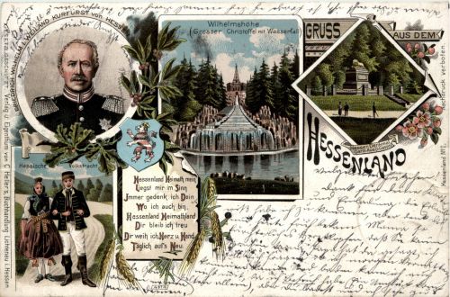 Gruss aus Hessen - Kassel - Litho