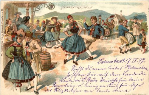 Gruss aus Hessen - Litho