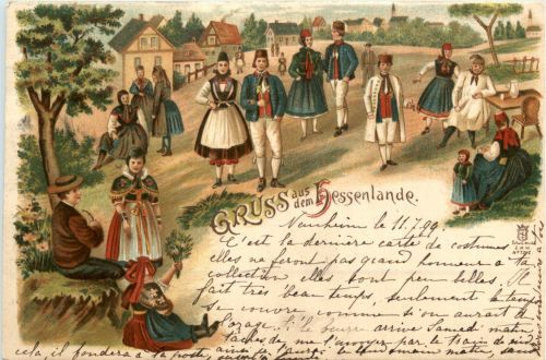 Gruss aus Hessen - Litho