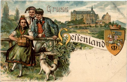 Gruss aus dem Hessenland - Litho