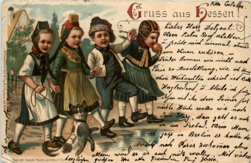 Gruss aus Hessen - Litho