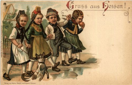 Gruss aus Hessen - Litho