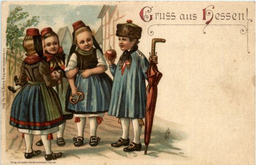 Gruss aus Hessen - Litho