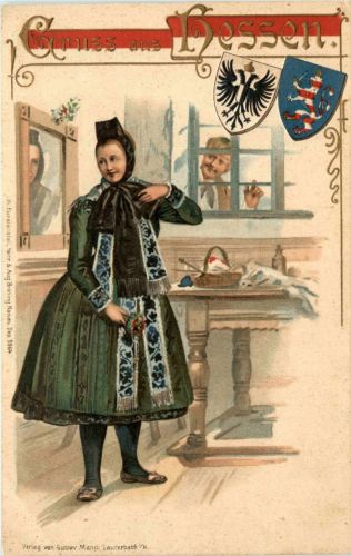 Gruss aus Hessen - Litho
